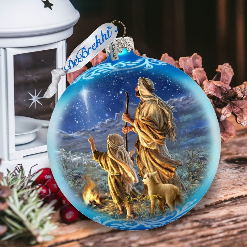 Shepherds Glass Ornament Limited Edition by D. Gelsinger – Nativity Holiday Dcor – 73896-1838