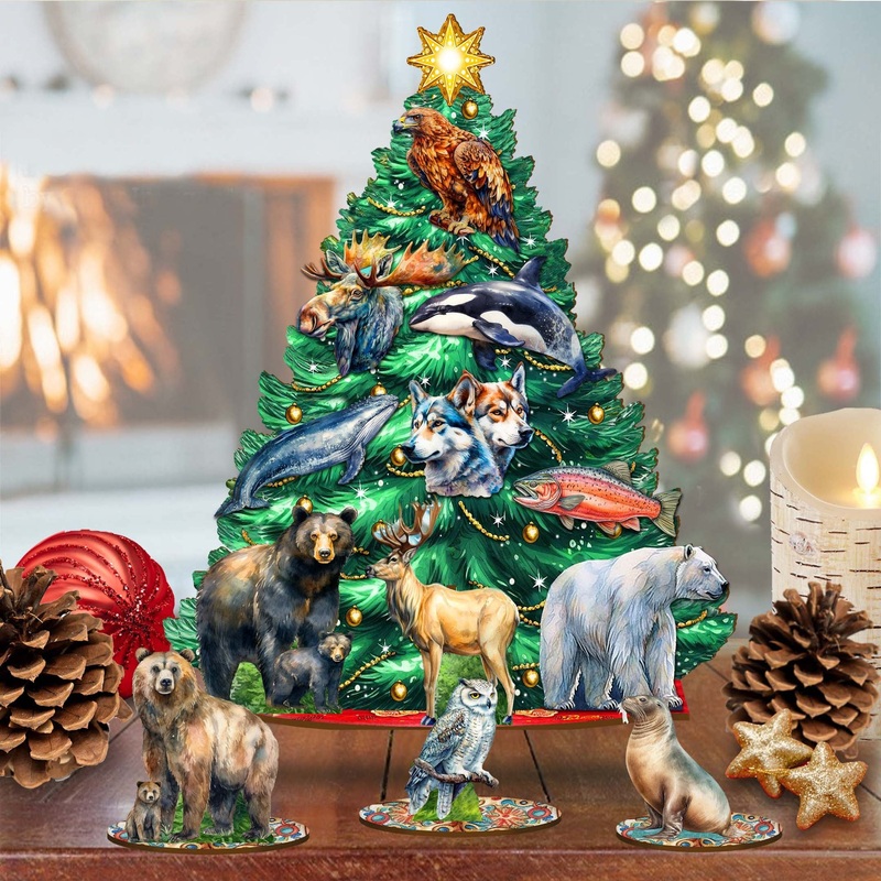 Wildlife of Alaska Advent Calendar Christmas Tree Set by  Christmas Decor – 8091523