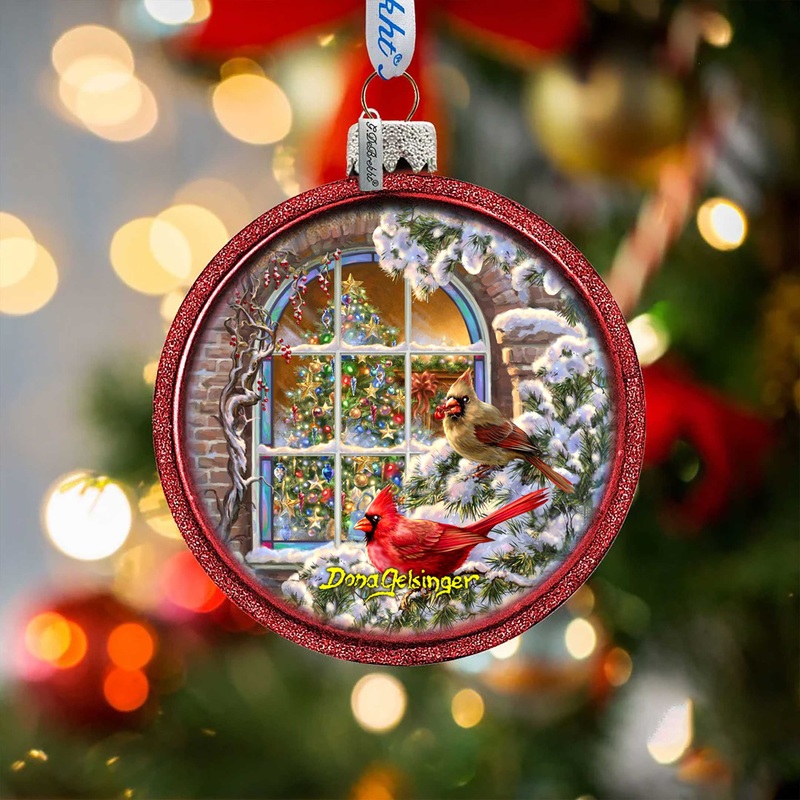 Christmas Window Glass Ornament by D. Gelsinger – Christmas Dcor – 71110-2-1318