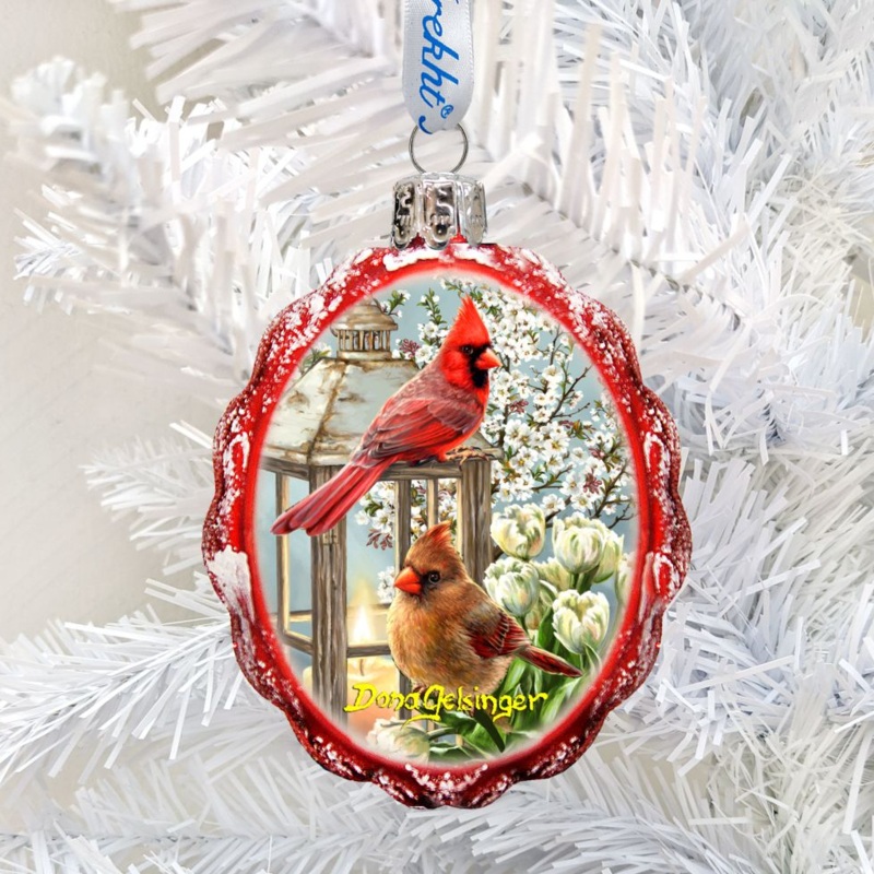 House Birds Mercury Glass Ornament by D. Gelsinger – Christmas Decor – 778105-DG