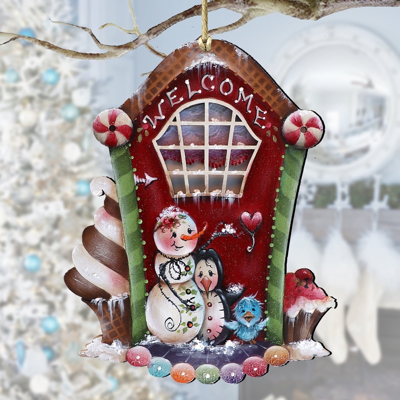 A Season of Sweet Christmas Wooden Ornaments by Jamie Mills-Price Christmas Santa Snowman Decor – 8611079-MP