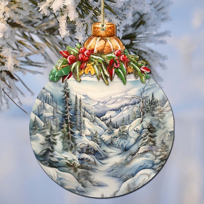 Alaska’s Nature’s Beauty Wooden Ornaments by  – Wildlife Holiday Decor – 870035