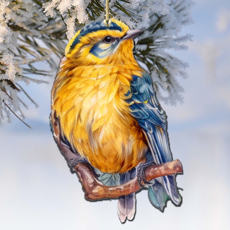 Alaskan Forest Bird Wooden Ornaments by  – Wildlife Holiday Decor – 8710005-4
