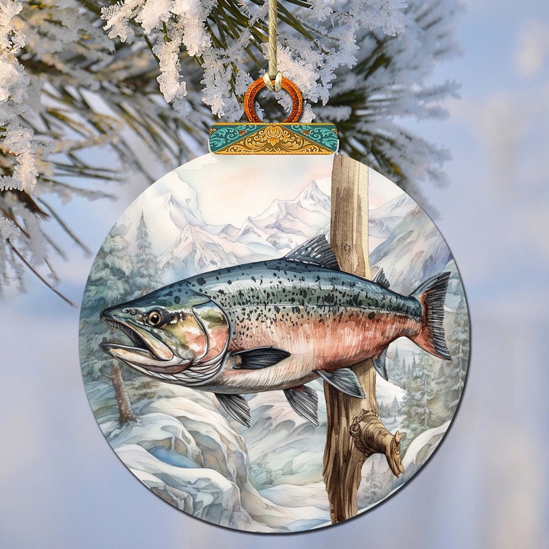 Alaskan Sockeye Wooden Ornaments by  – Wildlife Holiday Dcor – 870046