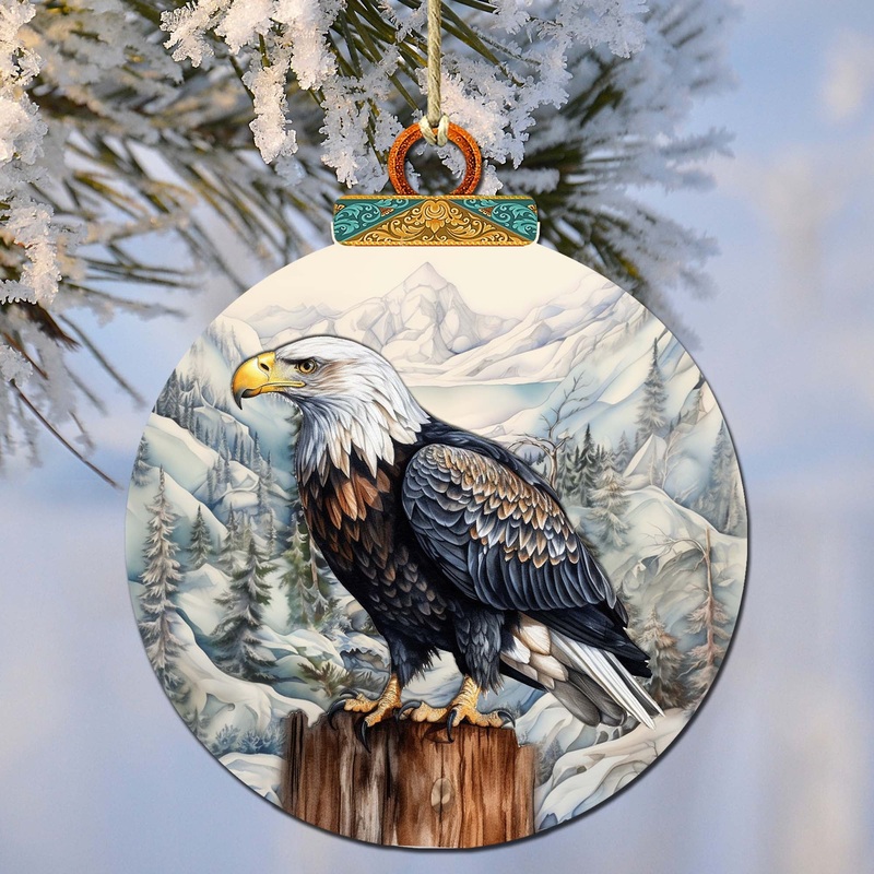 Bald Eagle Majesty Wooden Ornaments by  – Wildlife Holiday Decor – 870059