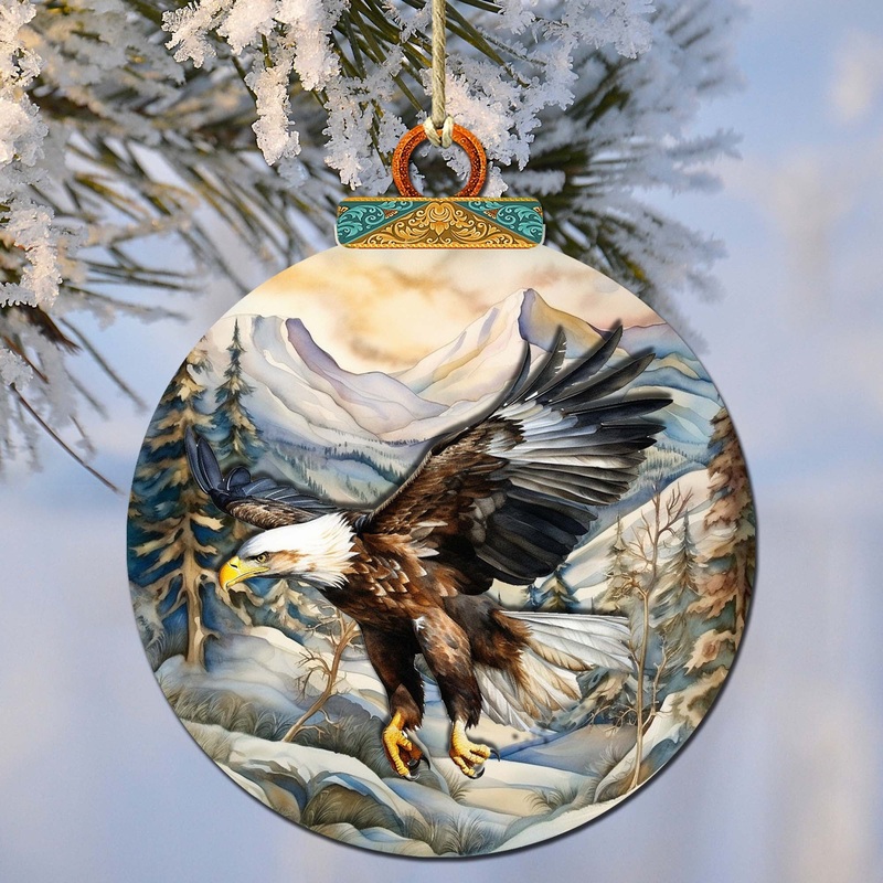 Bald Eagle of Alaska Wooden Ornaments by  – Wildlife Holiday Decor – 870063