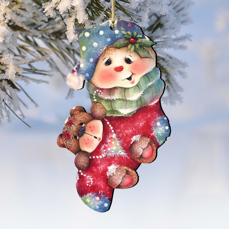 Bearly Hanging on Wooden Ornaments by Jamie Mills-Price – Christmas Decor – 8457501
