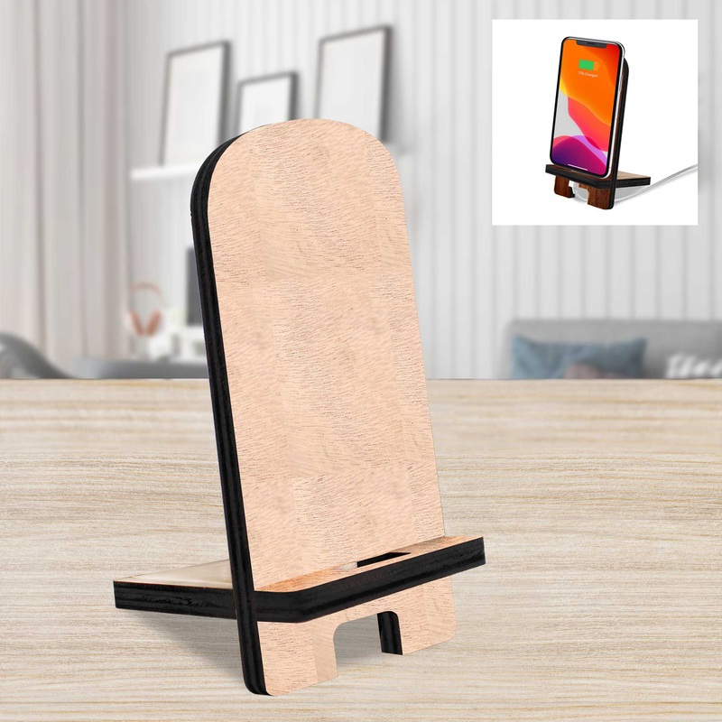 Cell Phone Stand Tablet Stand, Block and Plague Stand Natural Wood  Holder Organizer – 892000