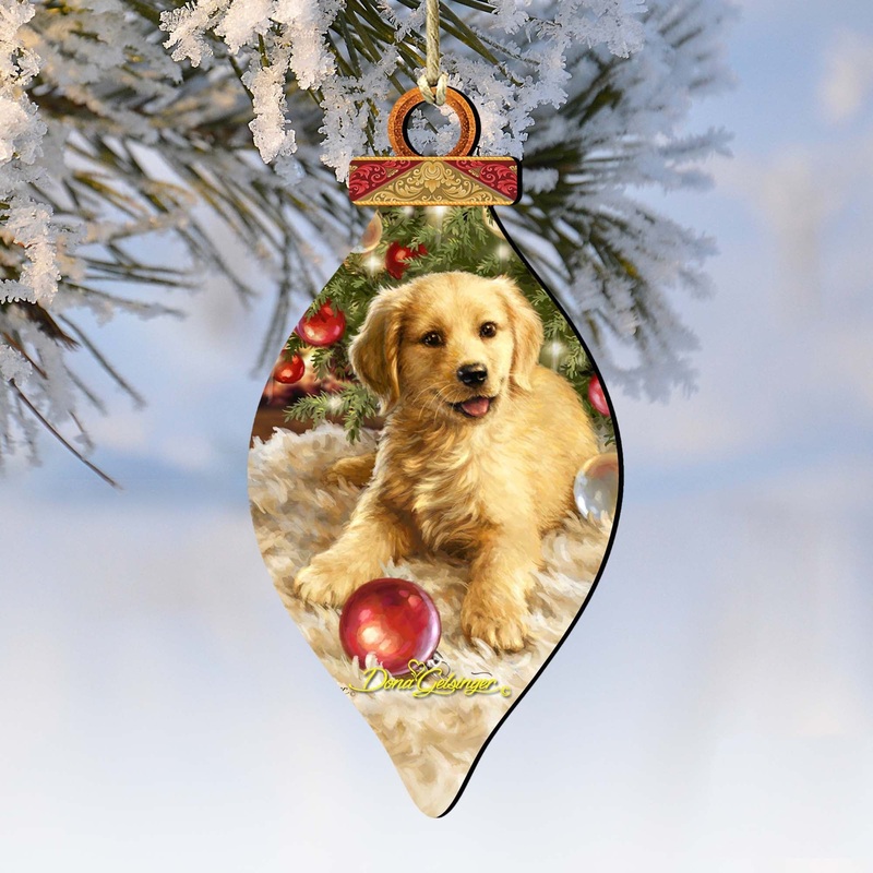 Christmas Puppy Wooden Ornaments by Gelsinger – Christmas Decor – 8041104-1609