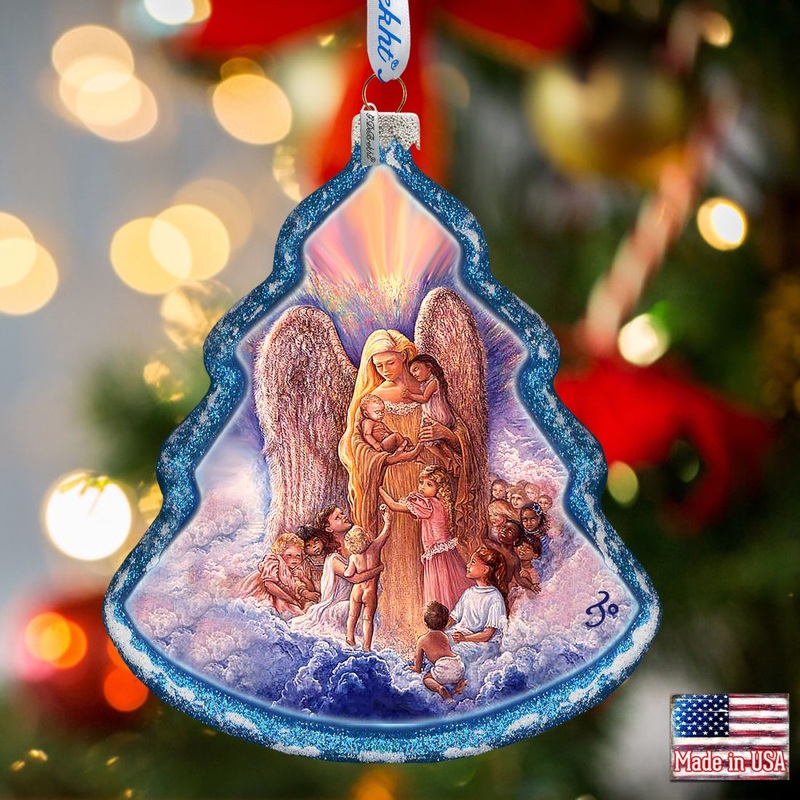 Angel of Piece Glass Ornament by Josephine Wall – Nativity Holiday Decor – 762-403-JW