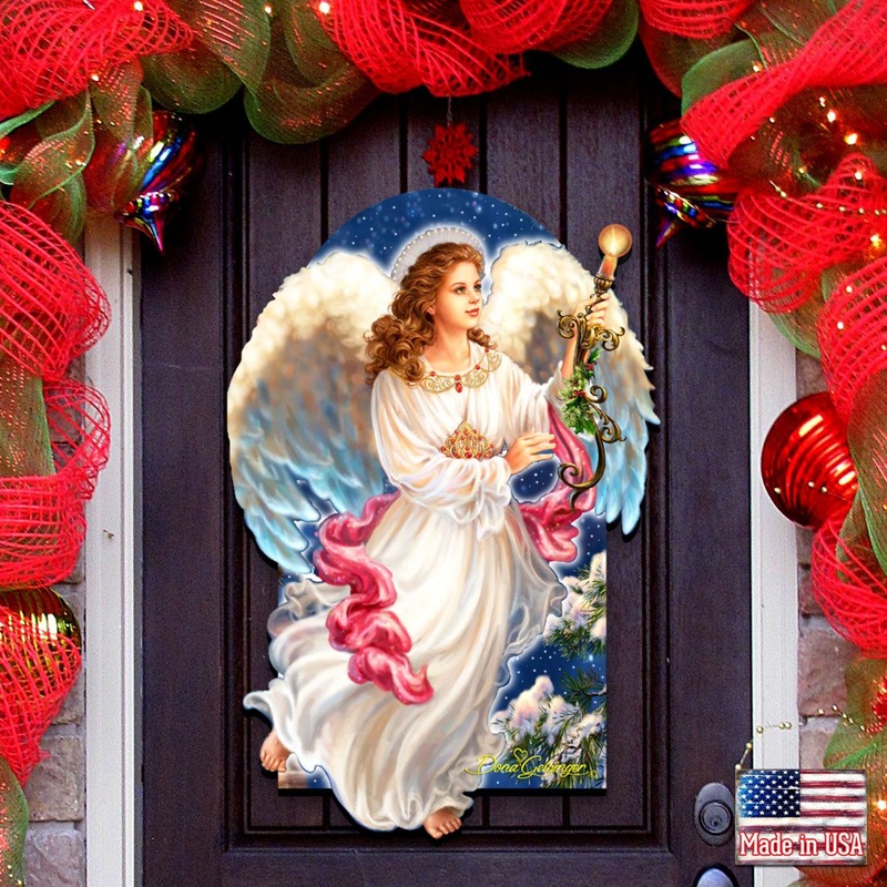 Angel of the Light Nativity Door Decor by D. Gelsinger – Nativity Holiday Decor – 8461036H-1322
