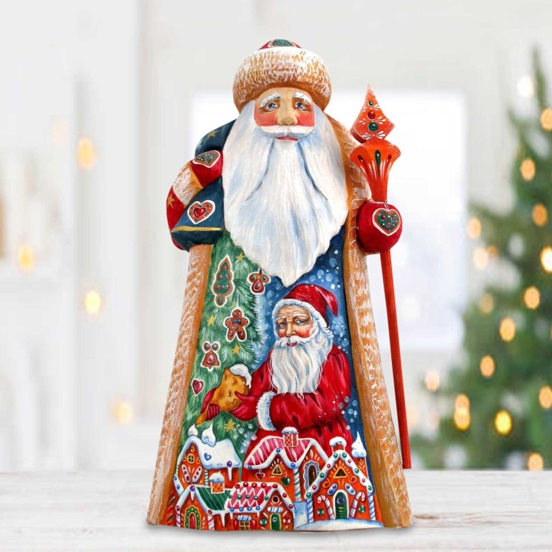 Candy Coated Christmas Hand-Painted WOODCARVED Masterpiece by G. DeBrekht – Christmas Decor – 820033 *** PRE-ORDER – Handmade Just for You! ***