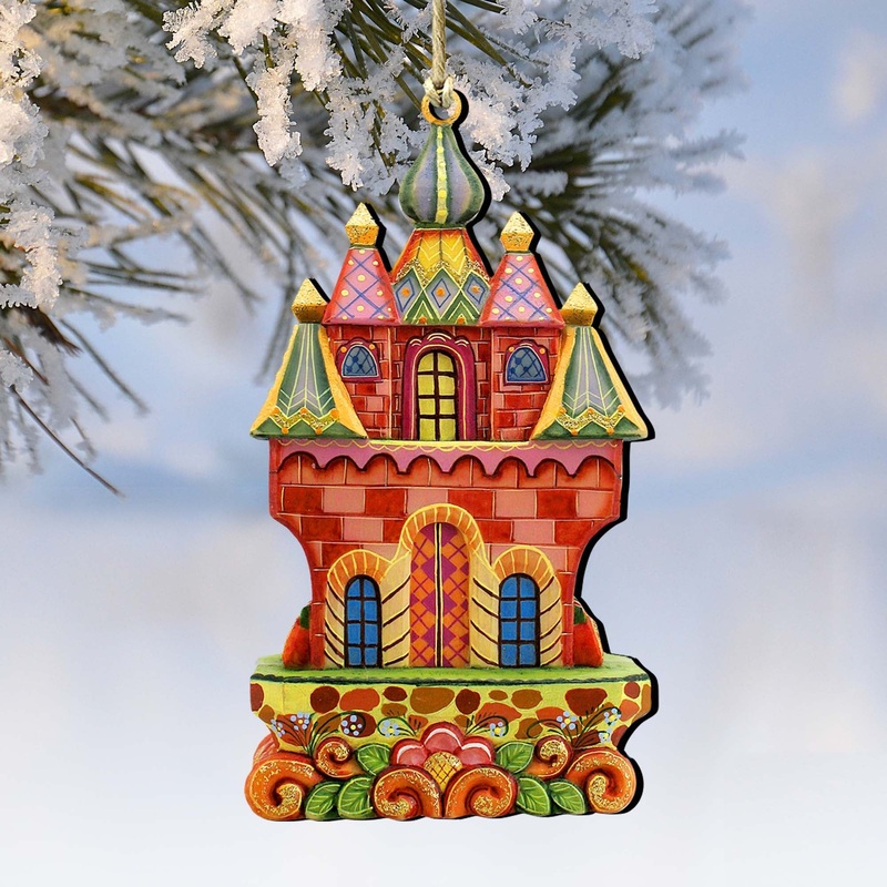 Fairy Castle Wooden Ornaments Christmas by G. DeBrekht – Christmas Decor – 8153315