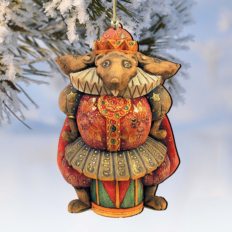 Jester Wooden Ornaments by G. DeBrekht – Thanksgiving Halloween Decor – 8153310