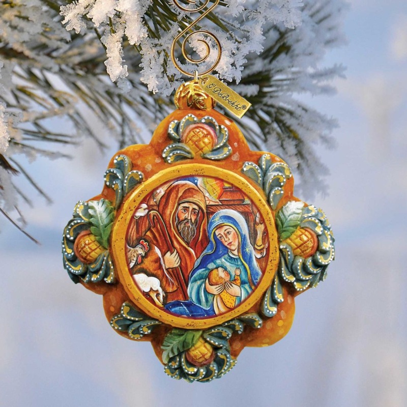 Light of The World Sculpted Hand-Painted Christmas Ornament by G. DeBrekht – Christmas Decor – 6102512