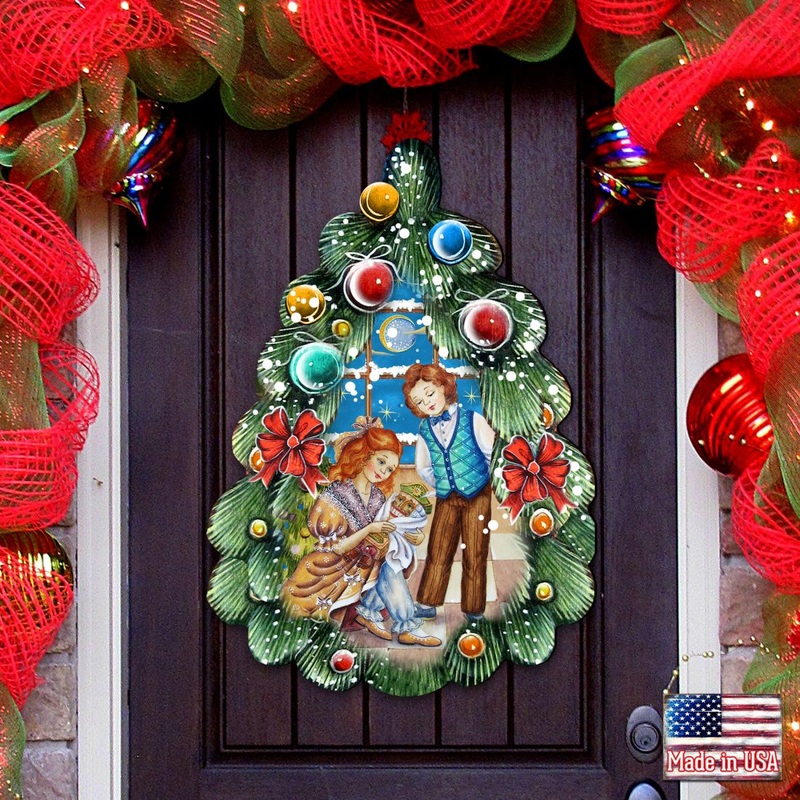 Nutcracker Christmas Tree Door Decor by G. DeBrekht – Christmas Decor – 8119184H