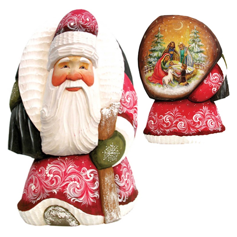 Devotional Holy Night Hand-Painted WOODCARVED Masterpiece by G. DeBrekht – Christmas Decor – 821492 *** PRE-ORDER – Handmade Just for You! ***