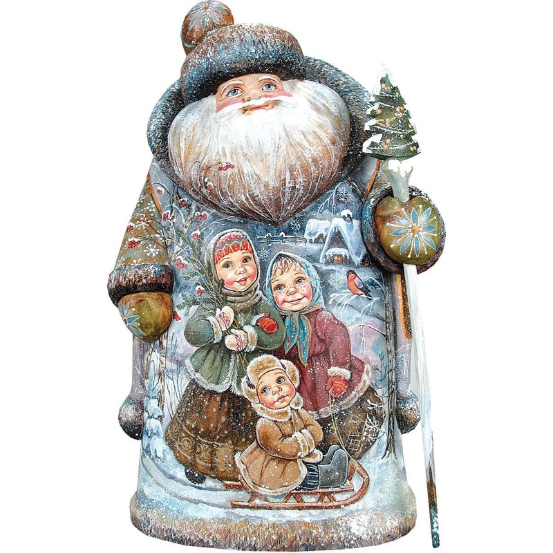 Fun for all Santa xlg, Hand-Painted WOODCARVED Figurine L291312 by G. DeBrekht – SPECIAL ORDER *** PRE-ORDER – Handmade Just for You! ***