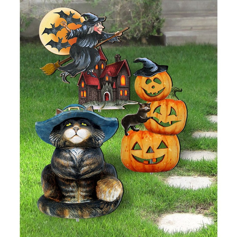 Halloween Outdoor Garden Porch Walkway Set of 3 by G. DeBrekht – Thanksgiving Halloween Decor – 8120112MS3