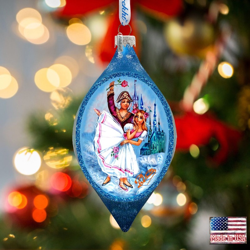 Nutcracker Dance Drop Glass Ornament by G. DeBrekht – Christmas Decor – 757-023