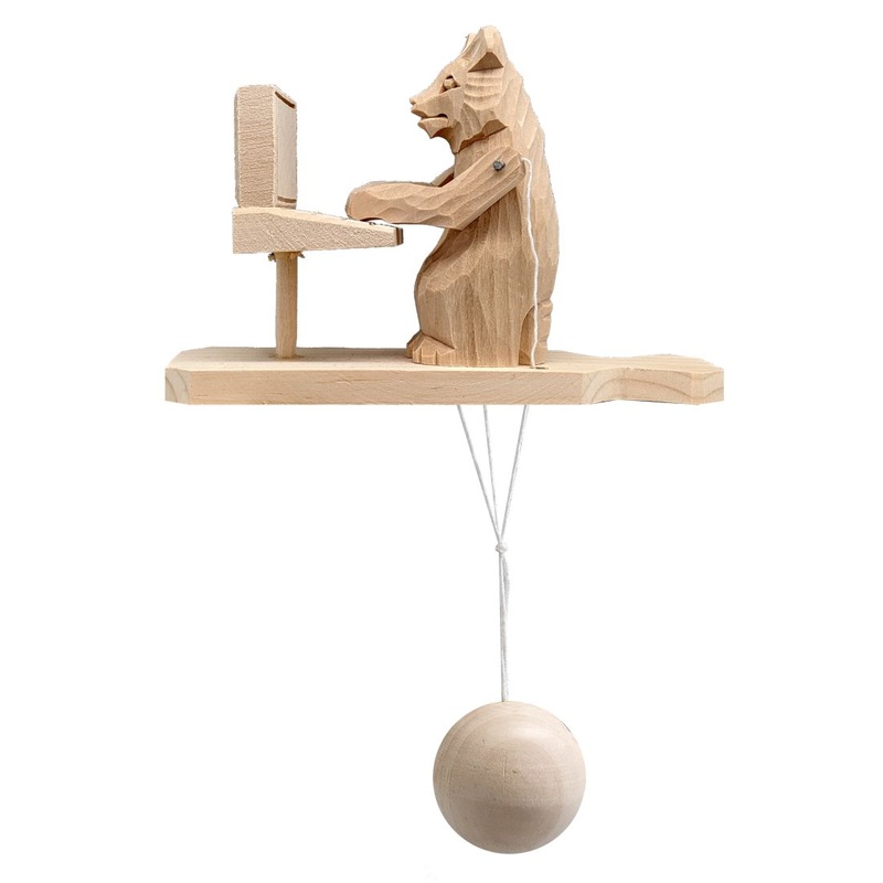 Office Bear Animated Spinning Old World Decoration by Designocracy – Wildlife Holiday Decor – 191000-11