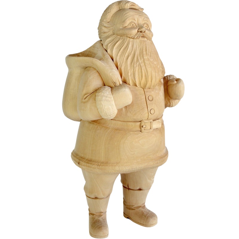 One-of-a-Kind Santa Claus Wood Carved Figurine 16 by  – Nature Wood Carving