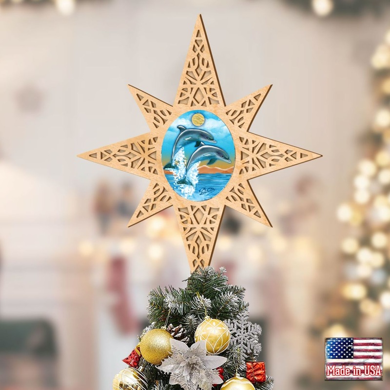 Sea Life Coastal Tree Topper by G. DeBrekht – Coastal Holiday Decor – 89498