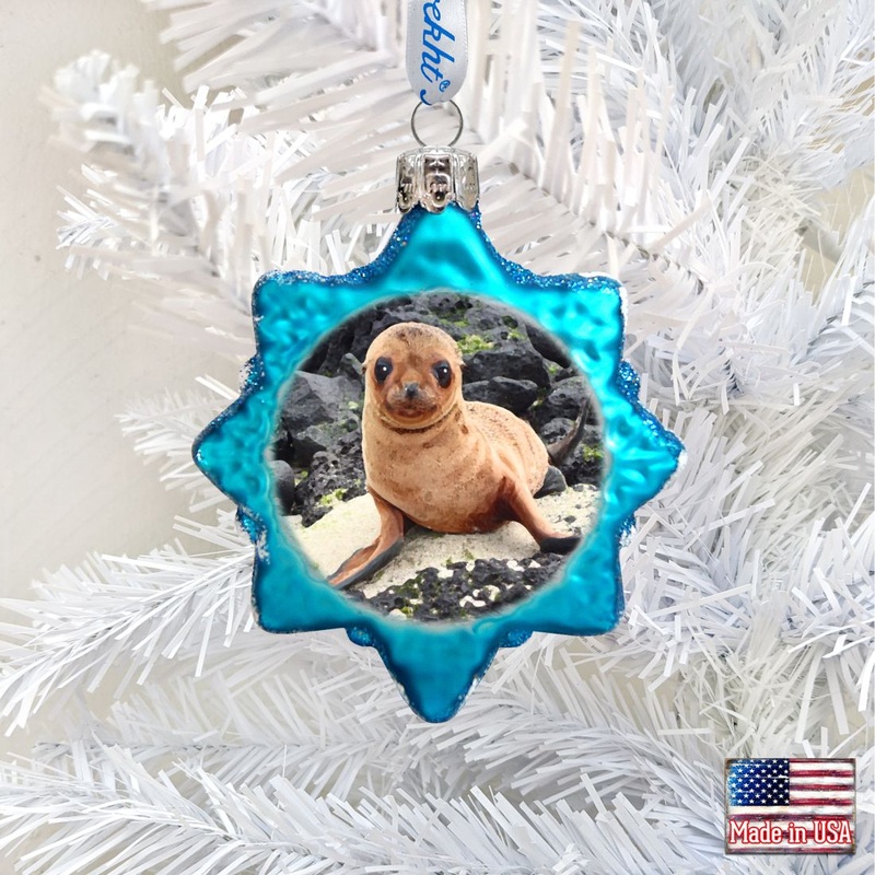 Baby Seal Mercury Glass Ornament by G. DeBrekht – Coastal Holiday Decor – 775488