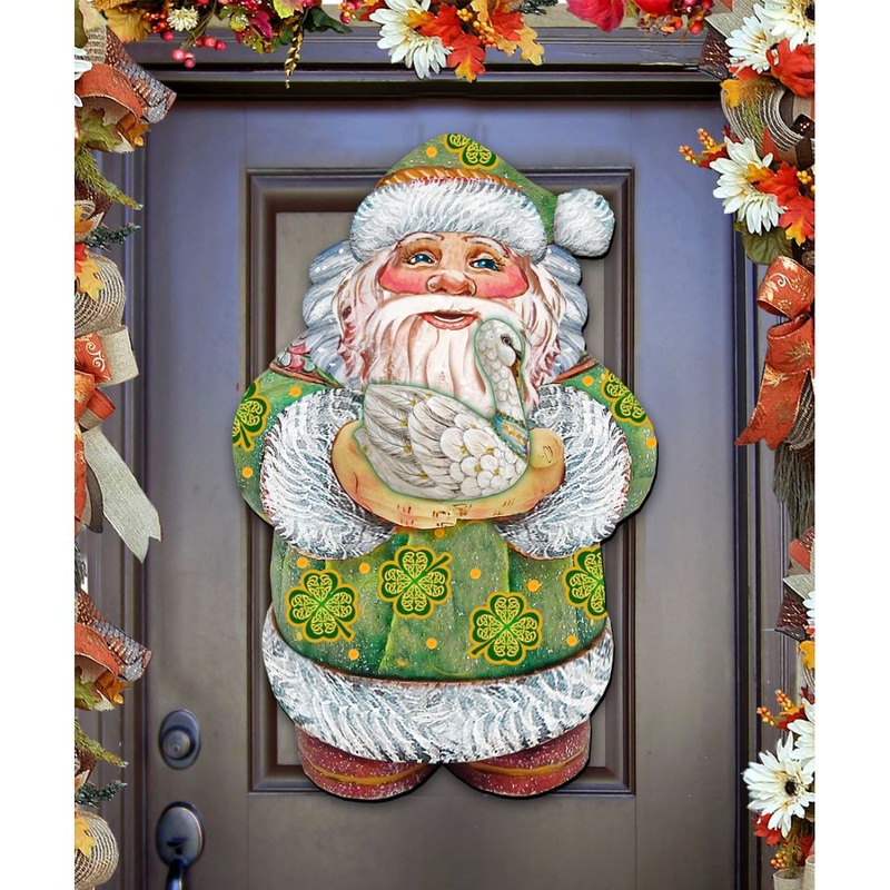 Celtic Santa Irish Christmas Holiday Door Decor by G. DeBrekht – Celtic Decor – 8118086H