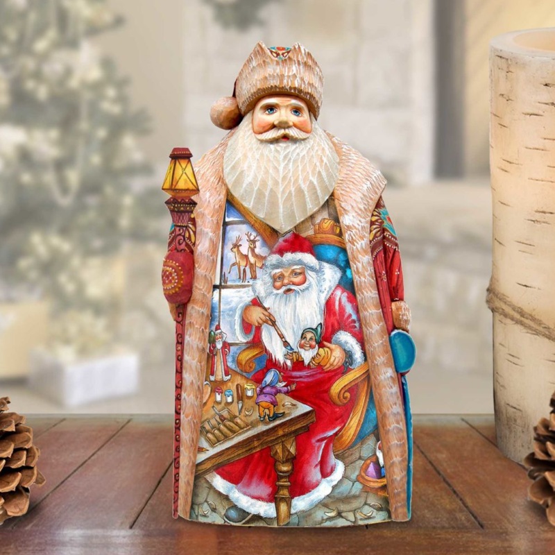 Christmas Workshop Hand-Painted WOODCARVED Masterpiece by G. DeBrekht – Christmas Decor – 210224SE