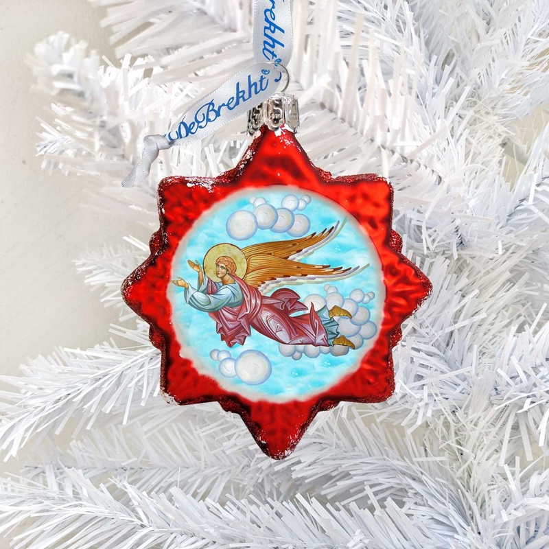 Flying Angel Mercury Glass Ornament by G. DeBrekht – Nativity Holiday Dcor – 772024