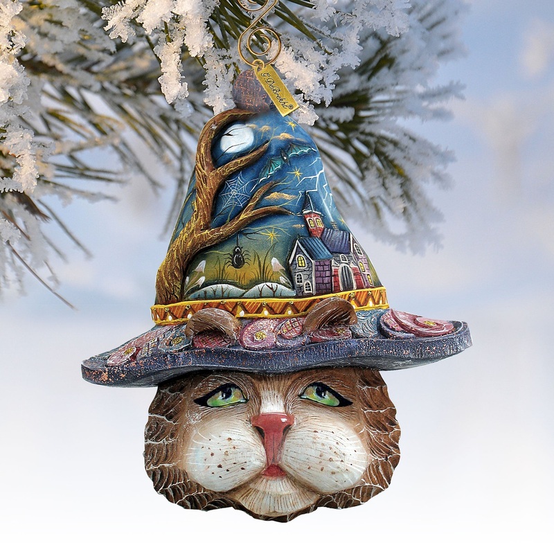 Halloween Cat Sculpted Ornament by G. DeBrekht – 621146