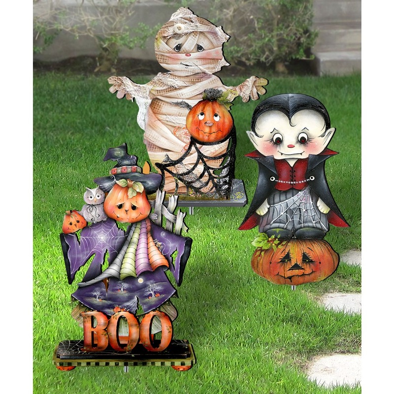 Halloween Outdoor Garden Porch Walkway Set of 3 by Jamie Mills-Price – Thanksgiving Halloween Decor – 8120113MS3-MP