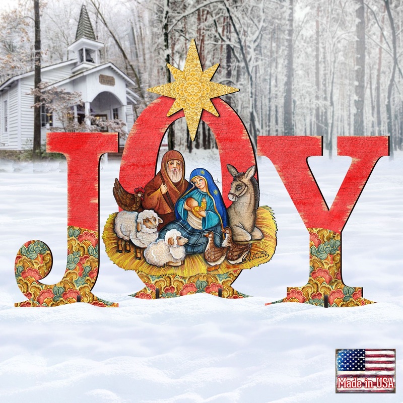 Joy Outdoor Nativity Set  by G. DeBrekht – Nativity Holiday Dcor – 8121454F-S3L