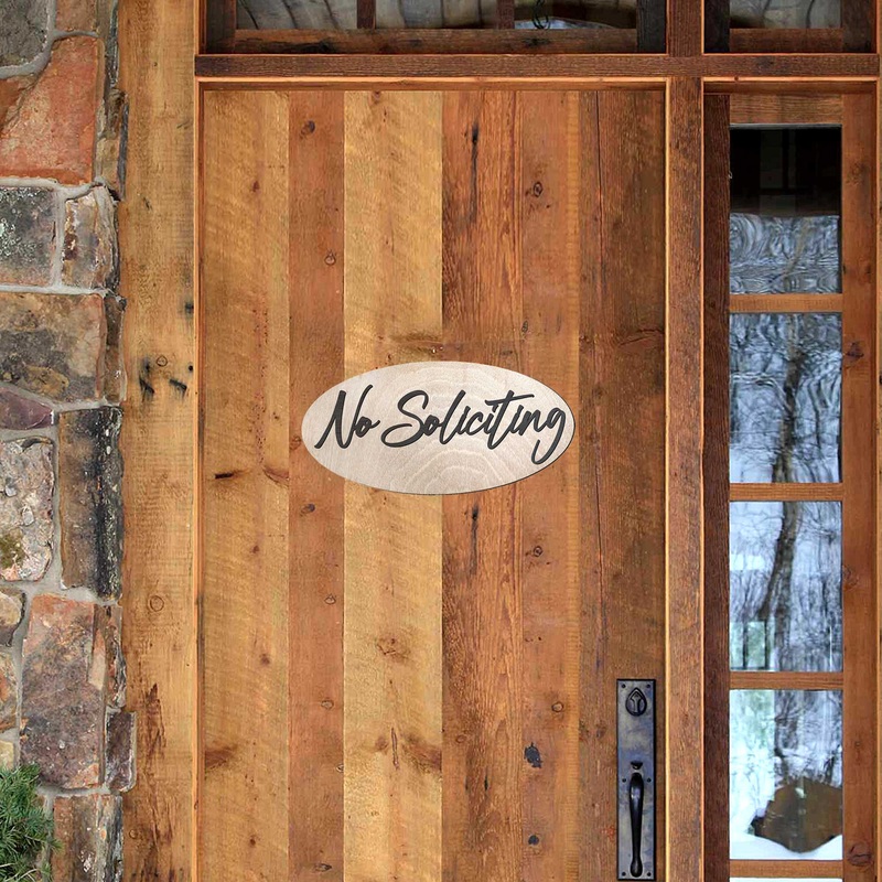 No Soliciting sign, Business sign, made in the USA sign, Birch wood sign, Lightweight sign – 320322