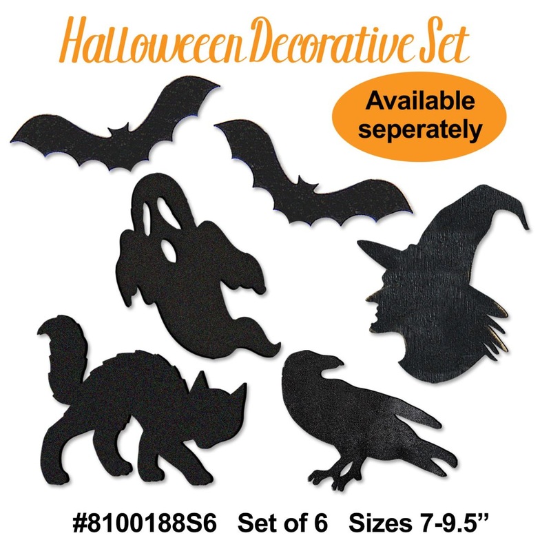 Rustic Halloween Outdoor Garden Porch Walkway Set of 6 – Thanksgiving Halloween Decor – 8100188M-S6