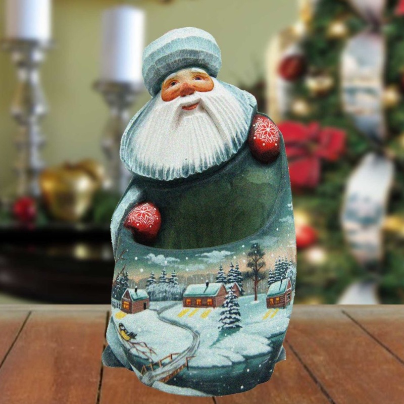 Santa Bag Hand-Painted WOODCARVED Masterpiece by G. DeBrekht – Christmas Decor – 82152722