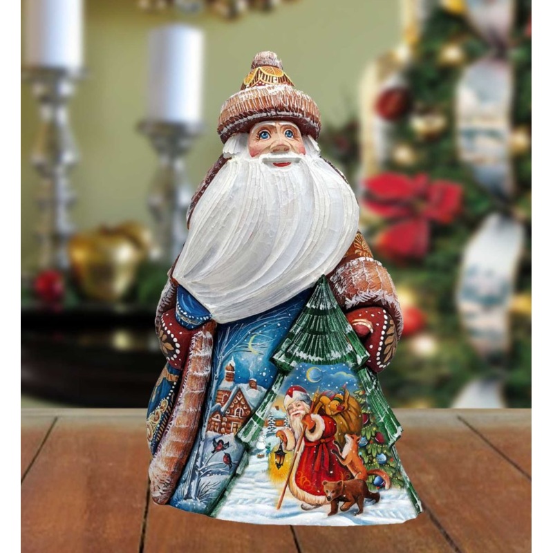 St. Nicholas Journey Santa Hand-Painted WOODCARVED Masterpiece by G. DeBrekht – Christmas Decor – 8205011