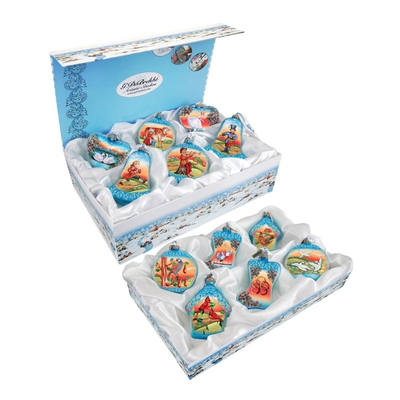 12 Days of Christmas Glass Ornament Set of 12 by  – Christmas Decor – 73102-B12