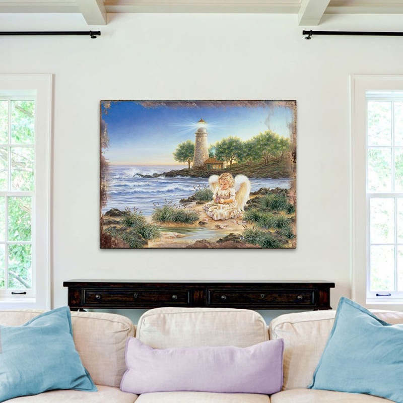 A Little Joy Art Wooden Wall Art by D. Gelsinger – Nativity Holiday Decor – 95653B-9906