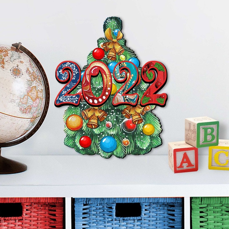 Celebration Dated Holiday Outdoor Decor Large Ornament by G. DeBrekht – Christmas Decor – 8114040M