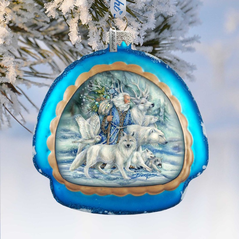 Cool Winds Father Winter Glass Ornament by J. Bergsma – Christmas Decor – 756-862-JB