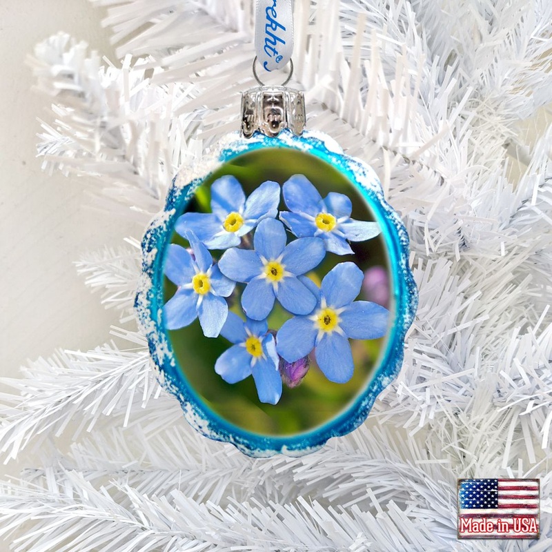 Floral Mercury Glass Ornament by G. DeBrekht – Wildlife Holiday Dcor – 771035