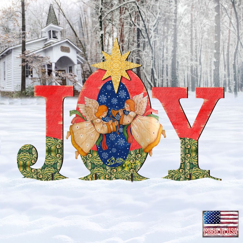 Joy Angels Outdoor Nativity Set  by G. DeBrekht – Nativity Holiday Dcor – 8121455F-S3M