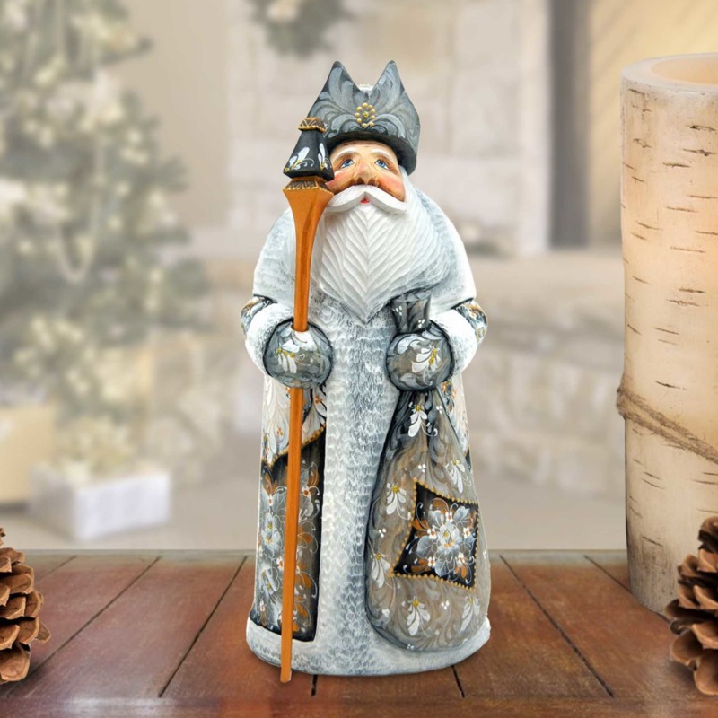 Ornament Santa Hand-Painted WOODCARVED Masterpiece by G. DeBrekht – Christmas Decor – 8201024
