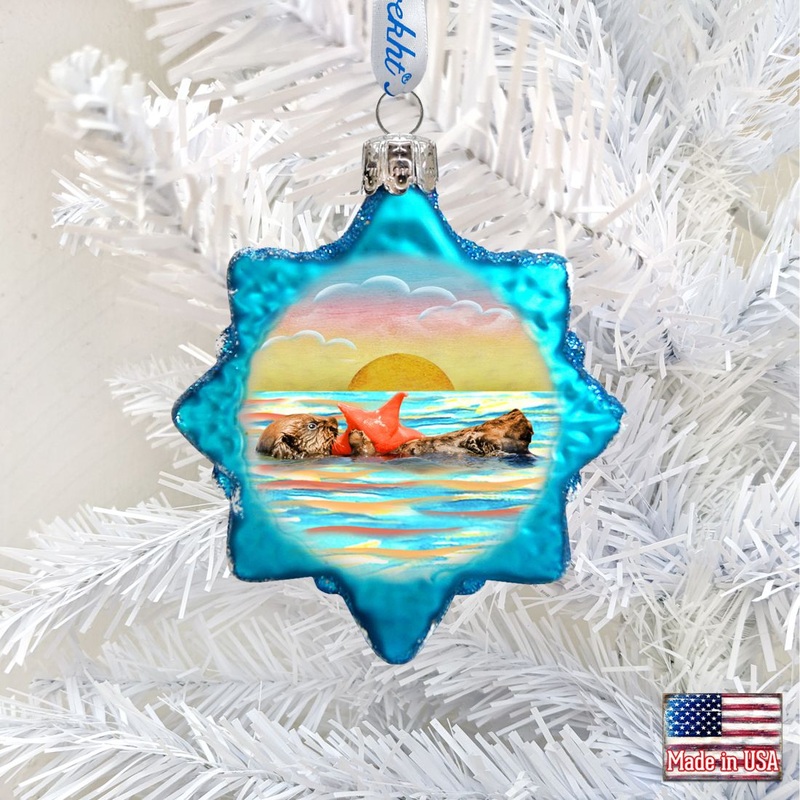 Shell Mercury Glass Ornament by G. DeBrekht – Coastal Holiday Decor – 775481