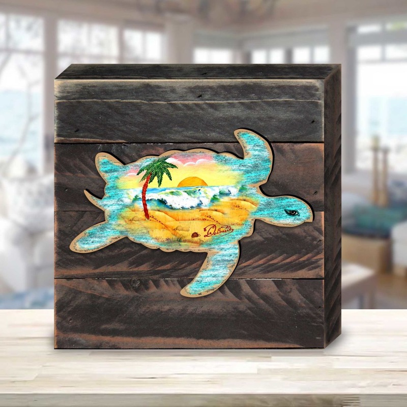 Tuttle Wooden Decor by G. DeBrekht – Coastal Holiday Decor – 8198518B