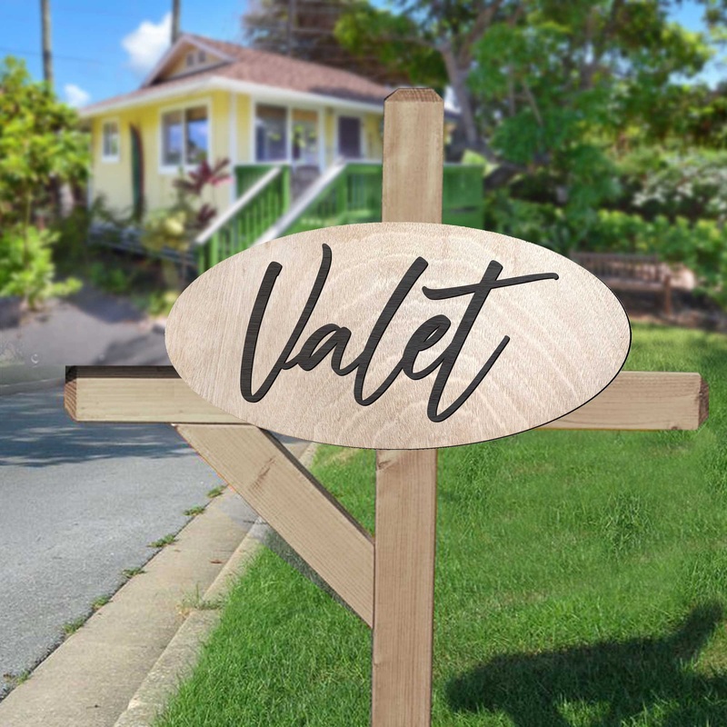 Valet sign, Business sign, Made in the USA sign, Made from wood, lightweight sign – 320341