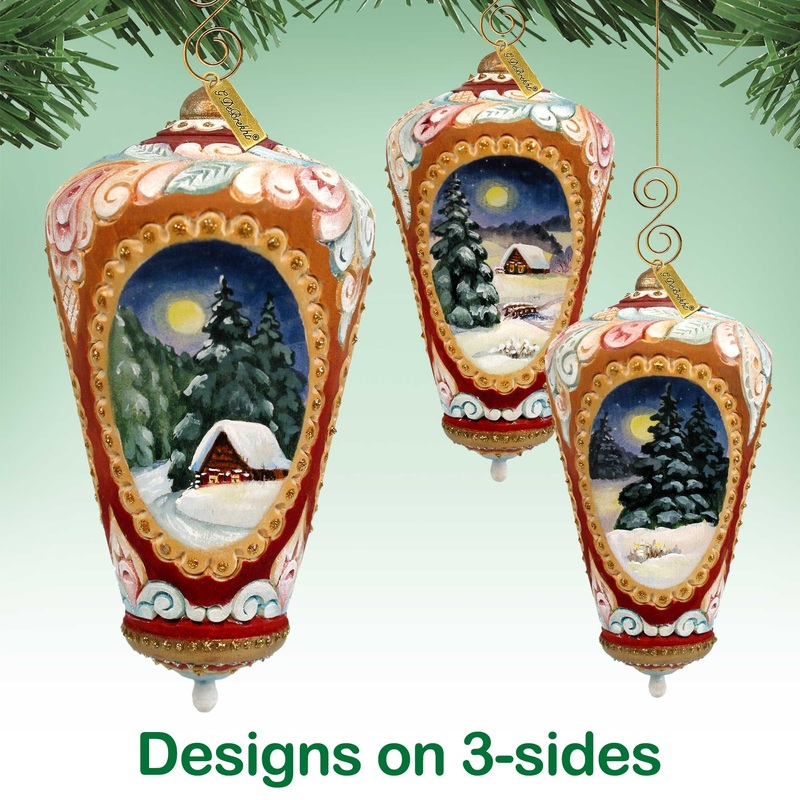 Winter Night Sculpted Ornament by G. DeBrekht – 621143