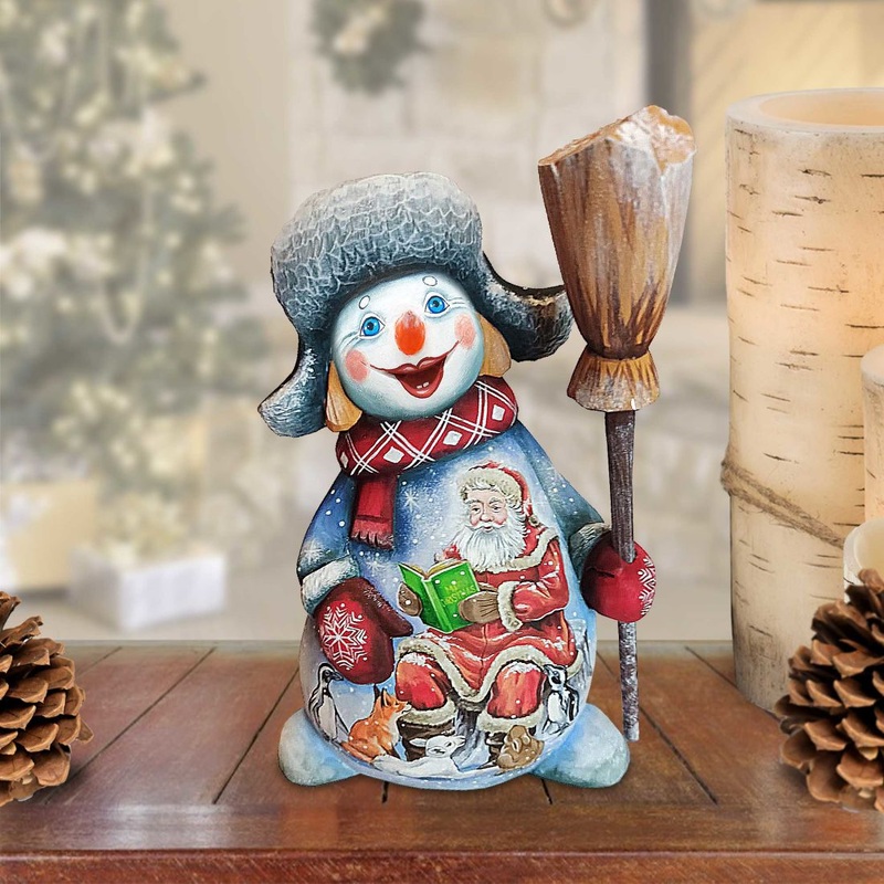 A Christmas Story Snowman Hand-Painted WOODCARVED Masterpiece by  – Christmas Santa Snowman Decor – 2821589 *** PRE-ORDER – Handmade Just for You! ***